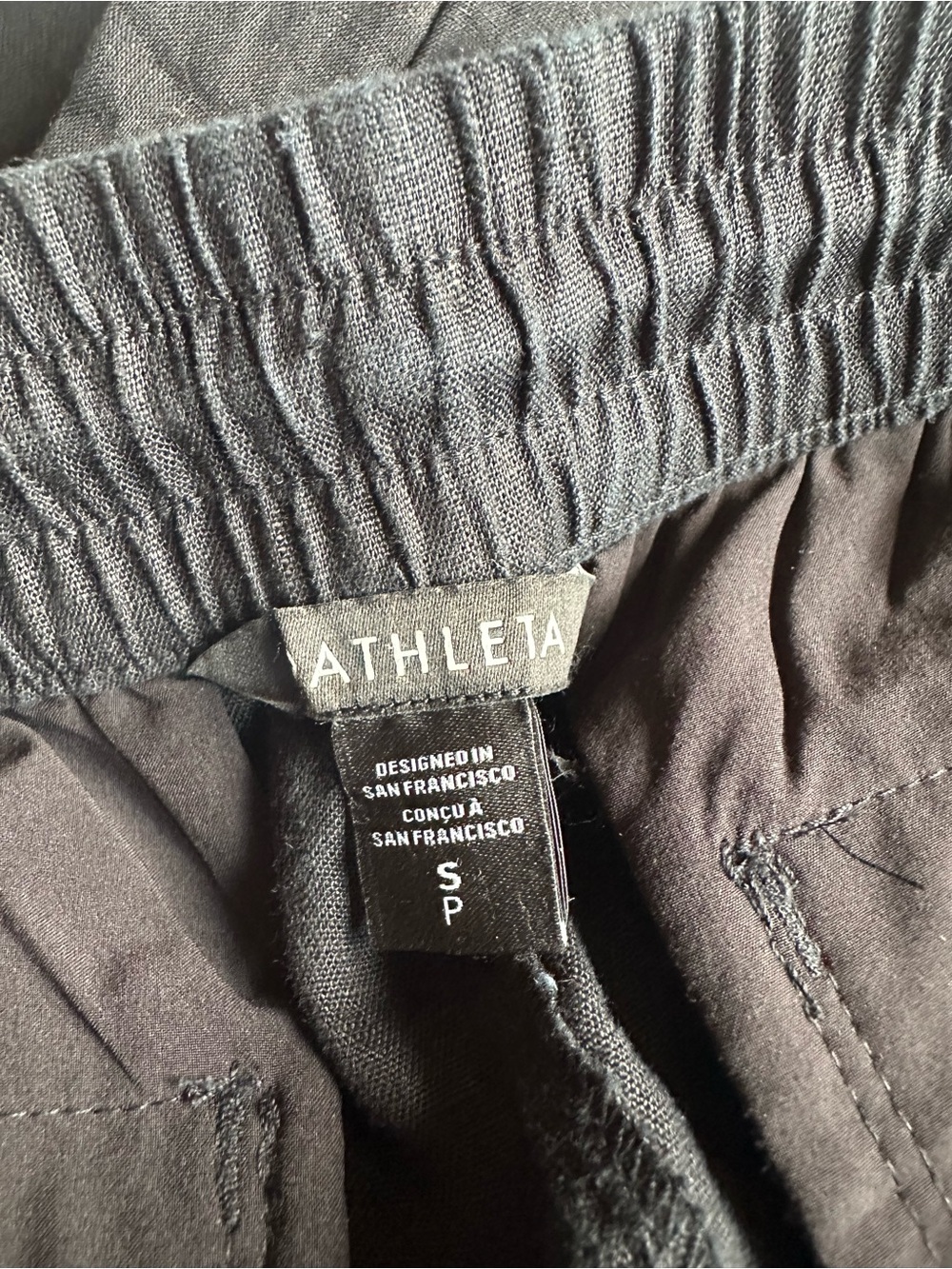 ATHLETA Retreat High Rise Linen Ankle Pant size Small Black #658556 - Picture 4 of 9